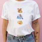 Женская футболка с коротким рукавом, круглым вырезом и принтом Винни-Пуха