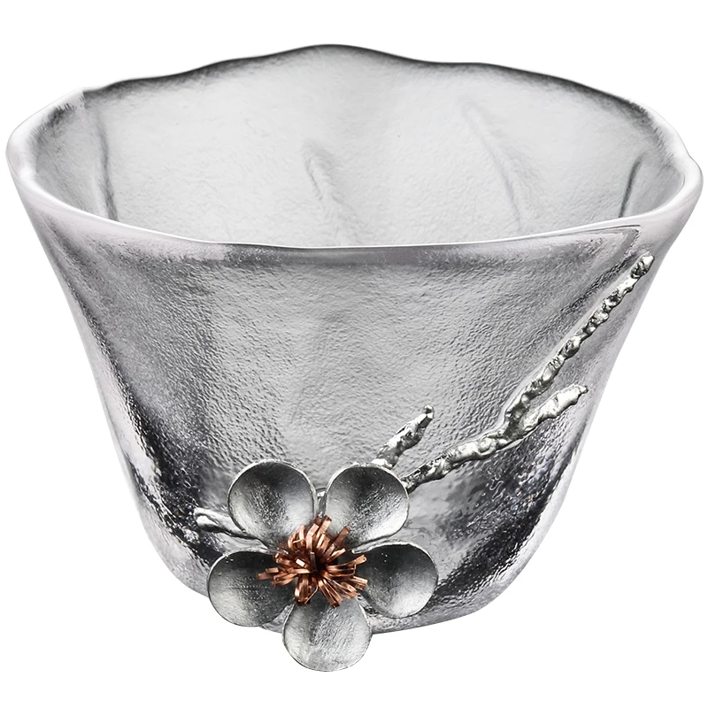 Термостойкое стекло инкрустированное оловом Хрустальная чайная чашка Master с