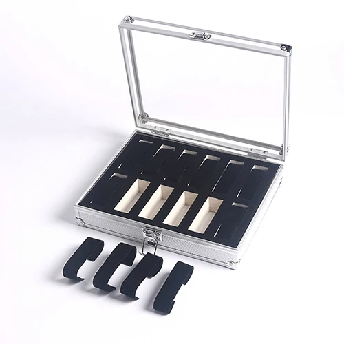 Сетчатый Алюминиевый Чехол для часов коробка хранения наручных держатель