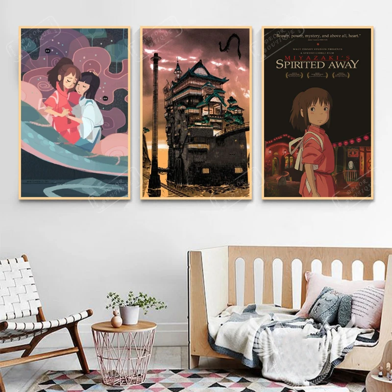 Минимализм Totem Dream аниме Хаяо Миядзаки Унесенные призраками ЯПОНСКИЕ ВИНТАЖНЫЕ