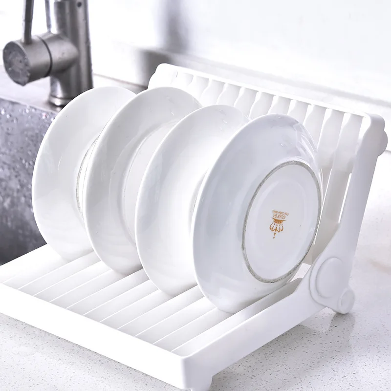 

1Pc New Dish Drainer Rack Useful Organizer Kitchen Accessories Drying Shelf Foldable Shelf Kitchen Storage Plate Holders
