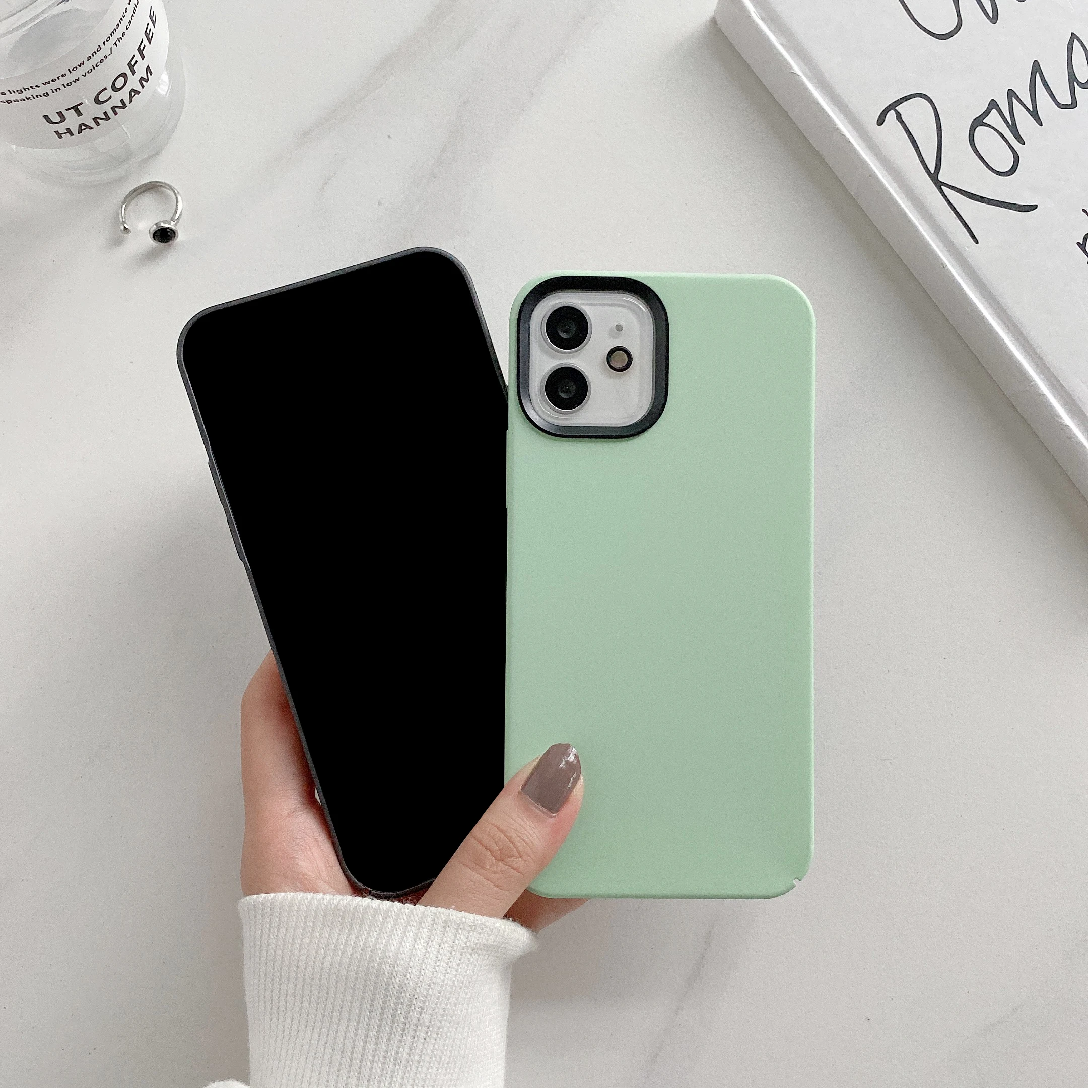 

Candy Color Silicone Matte Phone Case For iphone 12 12Pro Max 12 Mini Soft Back Cover For Girl Women Luxury Shockproof Fundas