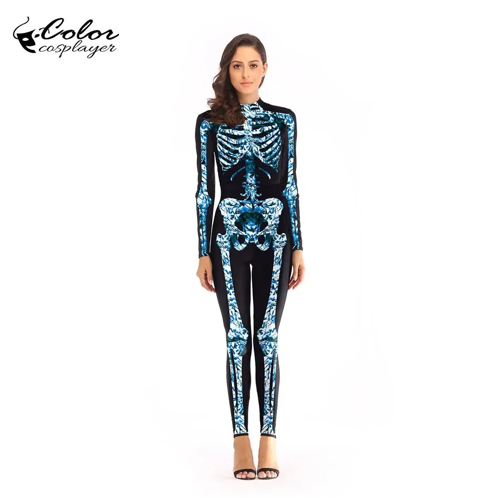 Цвет er Пурим карнавальный костюм одежда с изображением скелета женские боди
