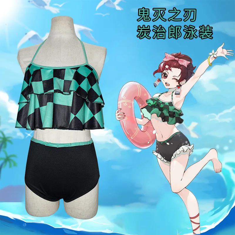 

Купальник аниме рассекающий демонов Косплей Один комплект купальник бикини