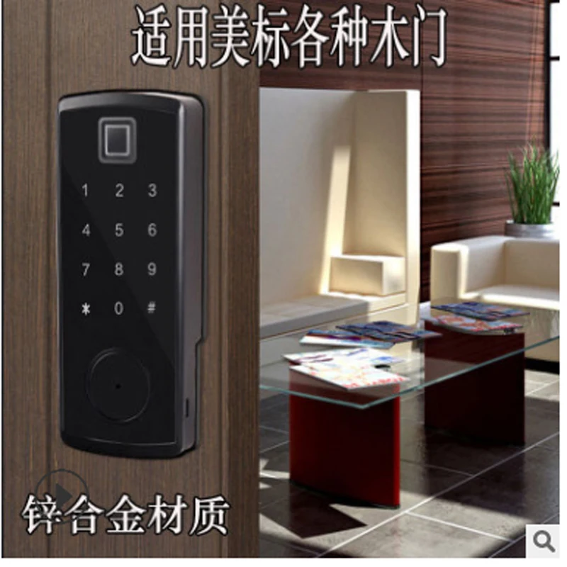 JOHOX-Smart WiFi деревянный дверной замок отпечатков пальцев + пароль карта салфетки