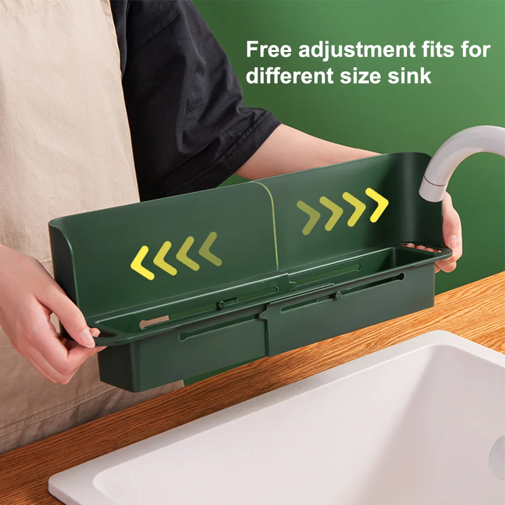 

Kitchen Sinks Holder Shelf Baffle Splatter Guards Adjustable Telescopic Water Draining Washing Dish Vegetable Holder Sink Shelf