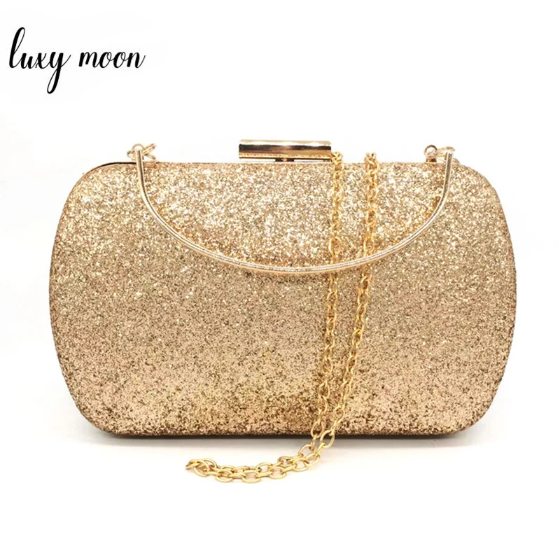 Luxy Moon Золотая Сумка клатч женская сумка на плечо с блестками вечерние сумочки для