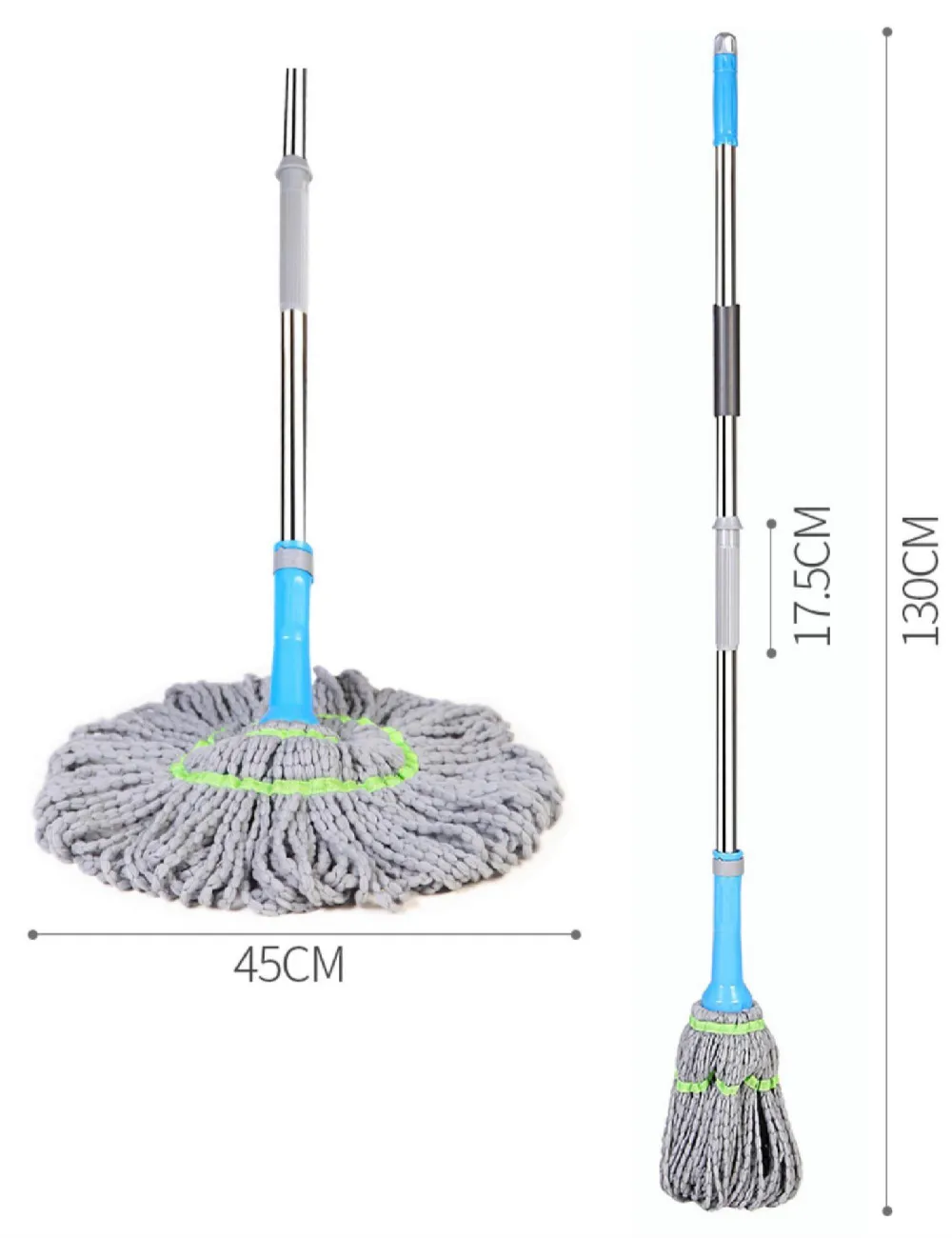 

Round Mop Self-Twisting Help Lightning Offers Practical Home Wipe Up Squeeze Windows Household Cleaning Tools for Wash Floor Pad