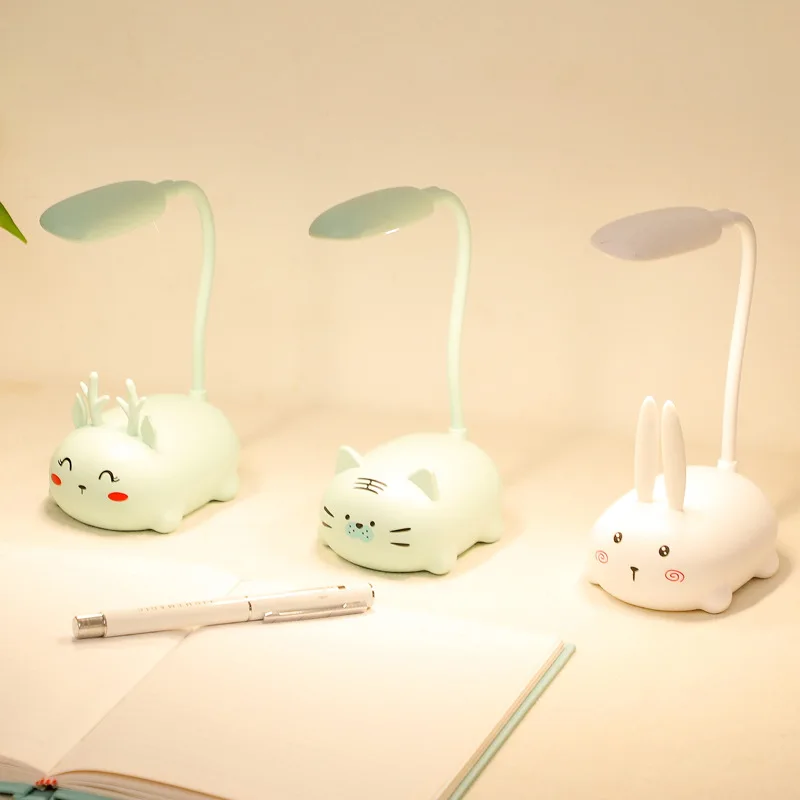 Мультяшная светодиодная настольная лампа с USB зарядкой 400 мач для книги ночник