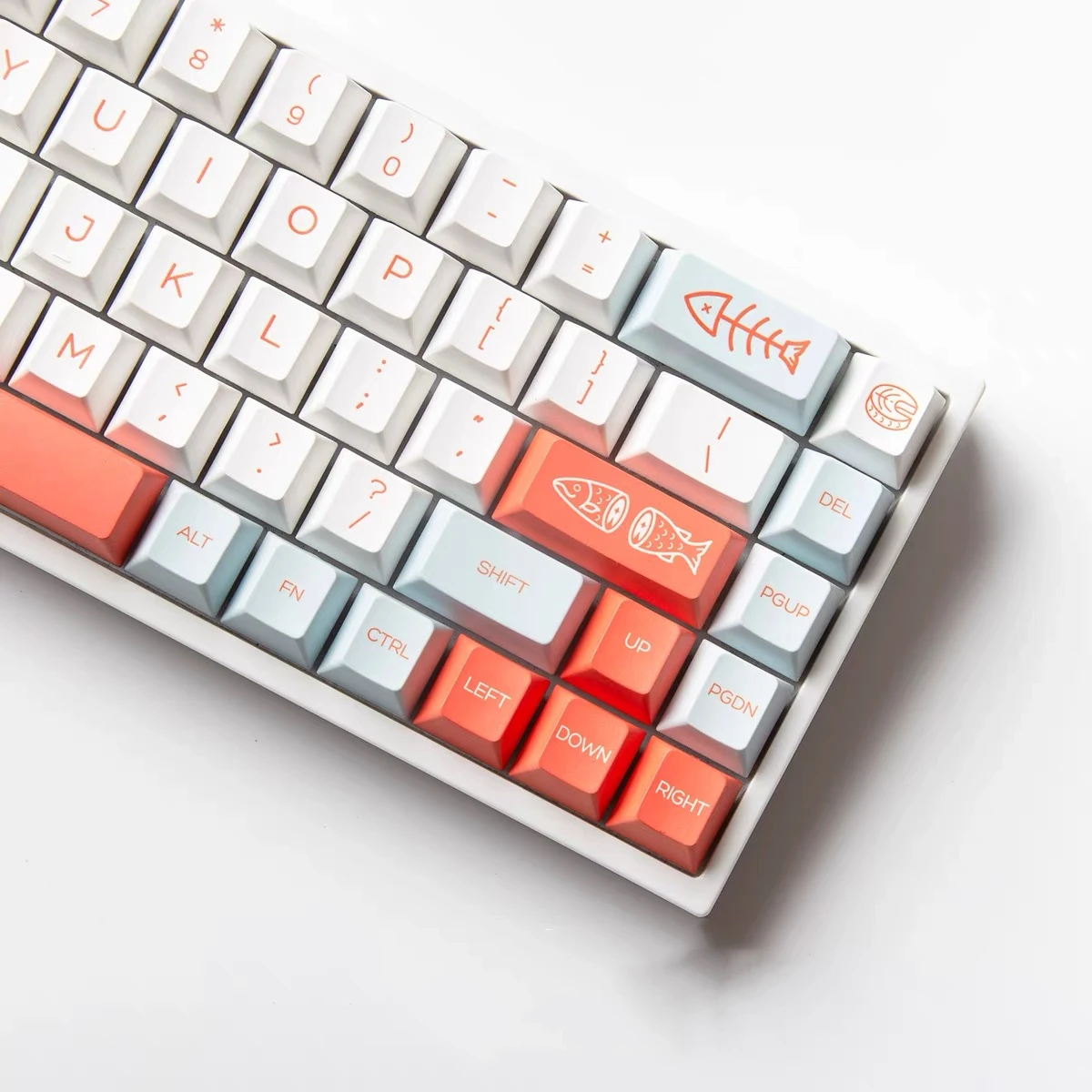 

141 Keys GMK Salmon Keycaps PBT Dye Subbed Keycaps Cherry Profile for MX Switch GMMK Pro Mechanical Keyboard 61 64 84 104 Keys
