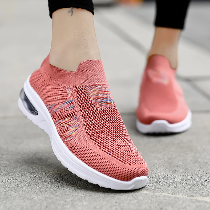 

Women Sneakers Fashion Light Running Shoes Womens Vulcanized Shoes Breath Casual Sport Shoes Ladies Flat Shoes Comfort Loafers