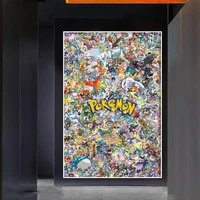 pokemon all monster lovely pikachu posters and prints modern cartoons animation wall art canvas painting bedroom home decoration