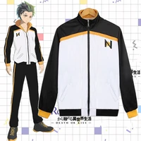 cool unisex re life in a different world from zero natsuki subaru anime cosplay costume rezero sport uniform jacket sportwear