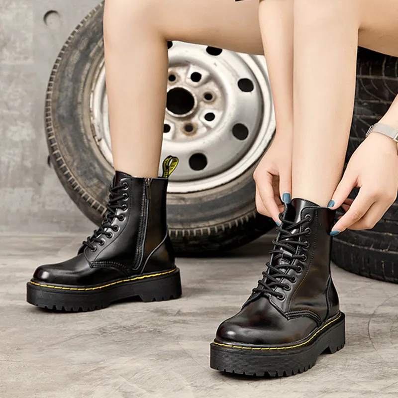 

Женские ботинки средней длины, теплые бархатные ботинки на толстой подошве, на молнии, на толстом каблуке, Осень-зима 2019