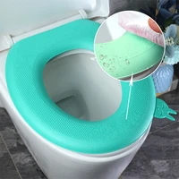 waterpoof handle toilet seat cover bathroom washable closestool mat pad cushion o shape toilet seat bidet toilet accessories
