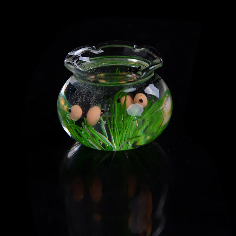 Стеклянная миска для аквариума 1 шт. 1:12 миниатюрного кукольного домика 1/12 |