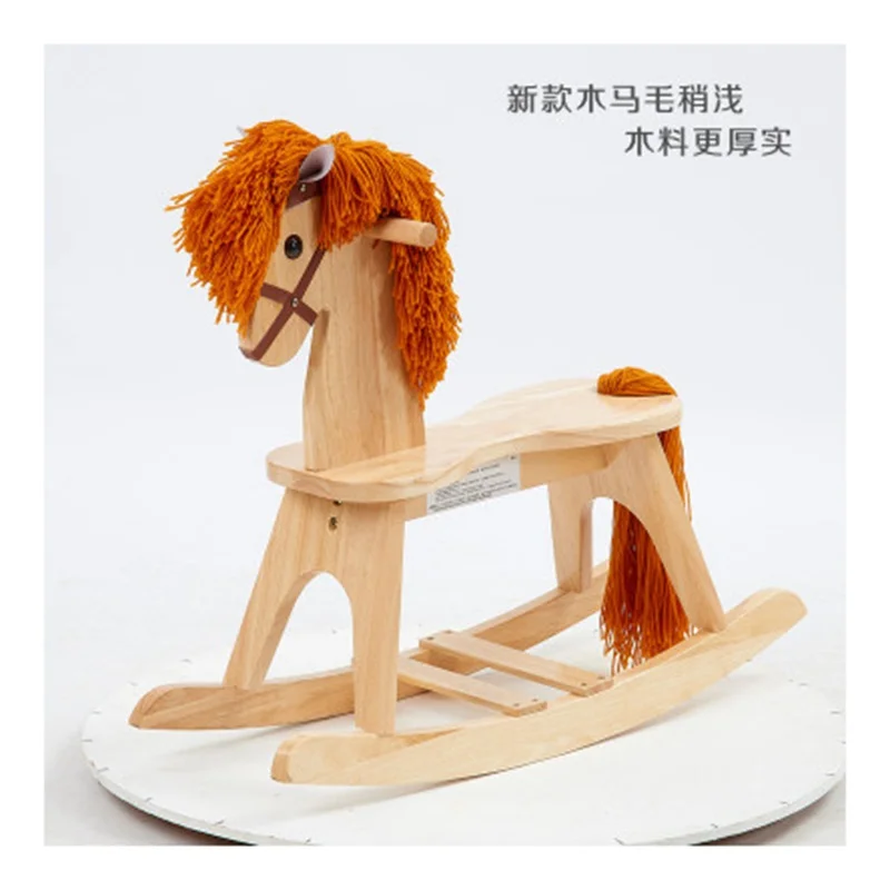 Экспорт в Америку экологически чистая утолщенная деревянная лошадка качалка