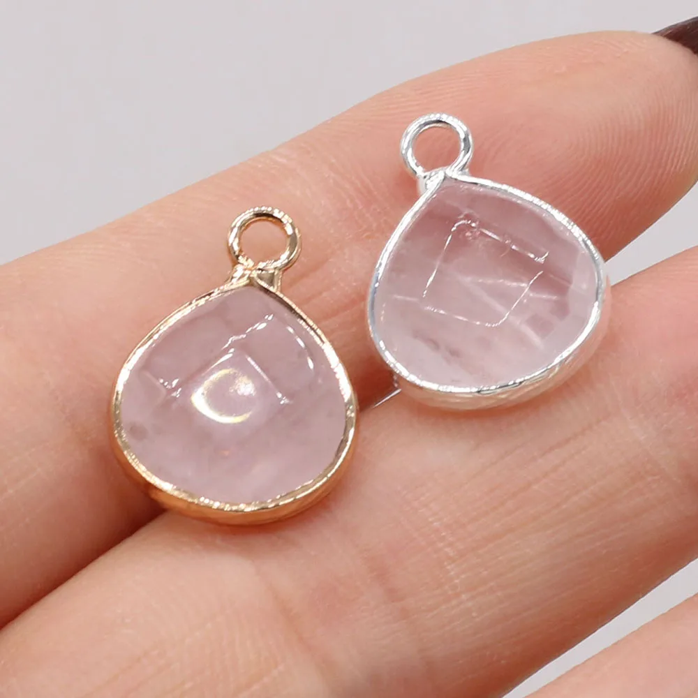 

Natural Stone Gem Rose Quartz Pendant Loose Beads Handmade Crafts DIY Necklace Bracelet Earrings Jewelry Accessories Gift Making