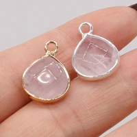 natural stone gem rose quartz pendant loose beads handmade crafts diy necklace bracelet earrings jewelry accessories gift making