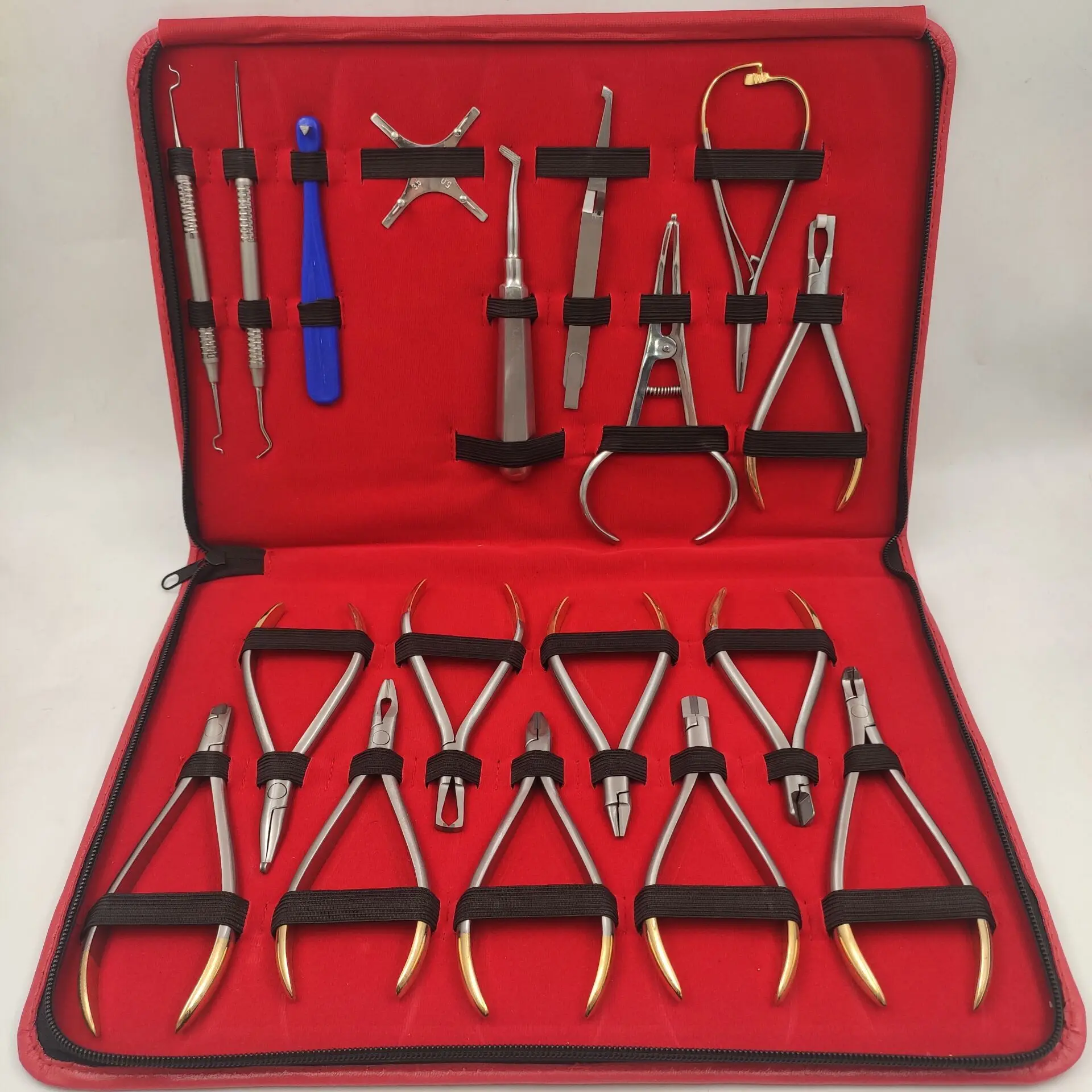 

Dental pliers orthodontic appliance kit dental Oral Care forceps Kit adult tooth forceps 18 Piece dental pliers