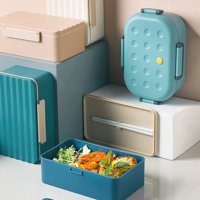 Портативный детский Ланч бокс 900/1000 мл школьный офисный ящик Bento с креативной