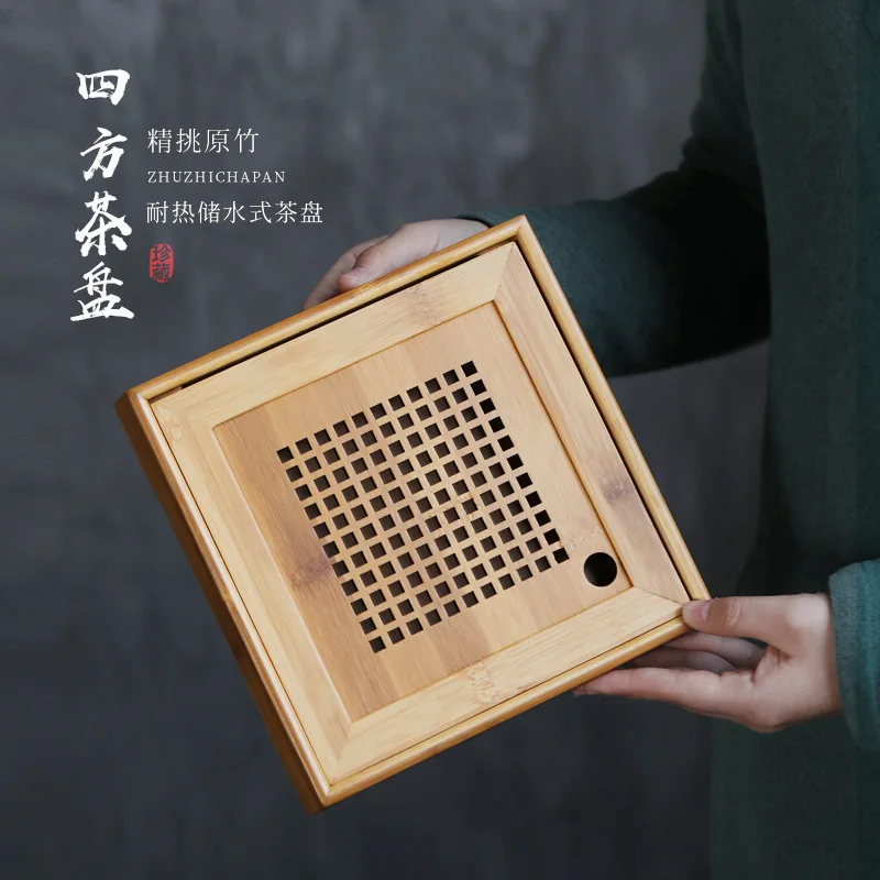 

★TaoYuan 】 yixing рекомендуется использовать чайник ручной бамбуковый поднос для чая квадратный поднос для чая