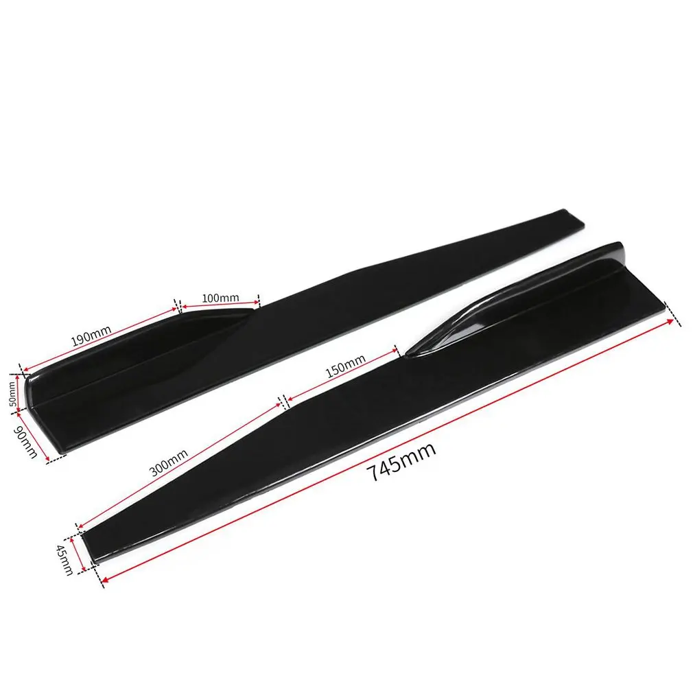 

74.5cm Universal Car Side Skirt Rocker Splitters Winglet Wings Diffuser Professional Auto Car Accessories