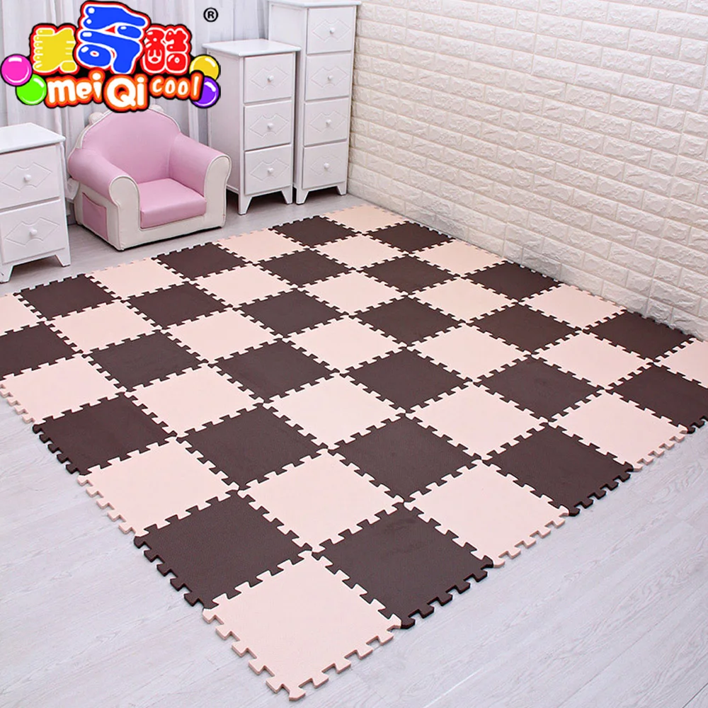 Mei qi cool-alfombra de rompecabezas de espuma EVA para ni&ntilde;os, azulejos de ejercicio entrelazados, alfombra de suelo, 30x30cm 18 24/ 30 piezas-3