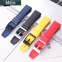 rubber strap mens pin buckle watch accessories for breitling watch strap outdoor sports wristband ladies 22mm24mm bracelet tool