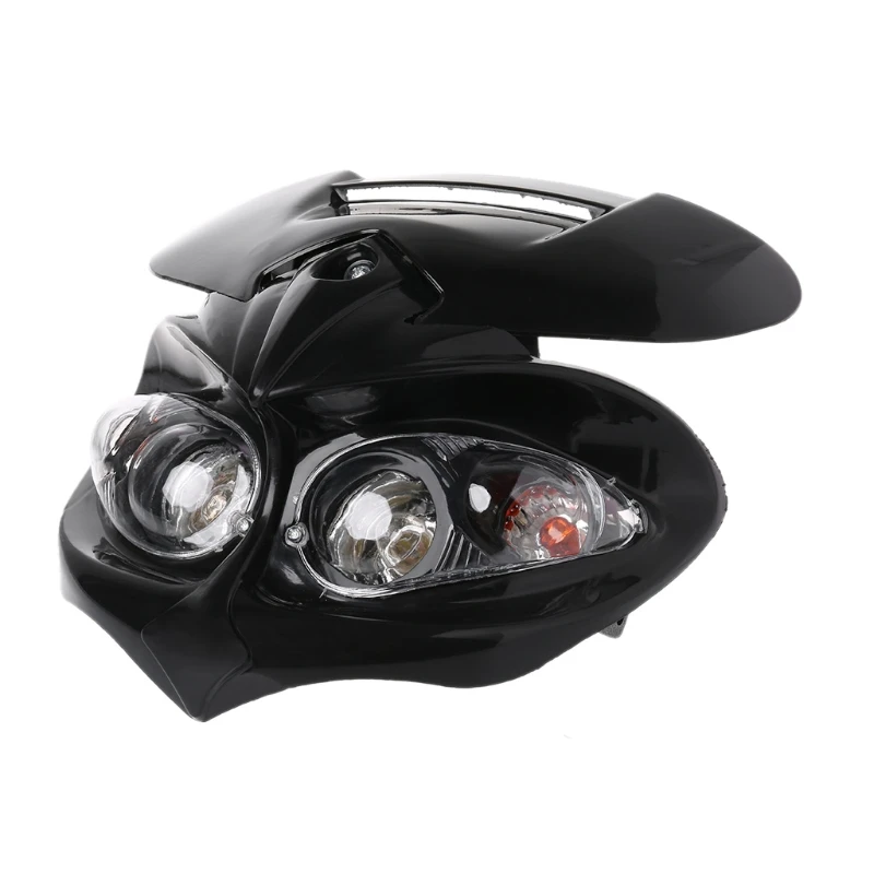 

Universal Motocross Headlight Fairing Head Lamp High / Low Beam Dual