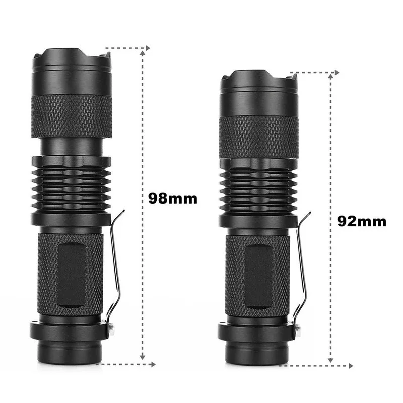 

LED UV Flashlight 365nm Torch With Zoom Function Mini UV Black Light Pet Urine Stains Detector Scorpion Hunting AA/14500 battery