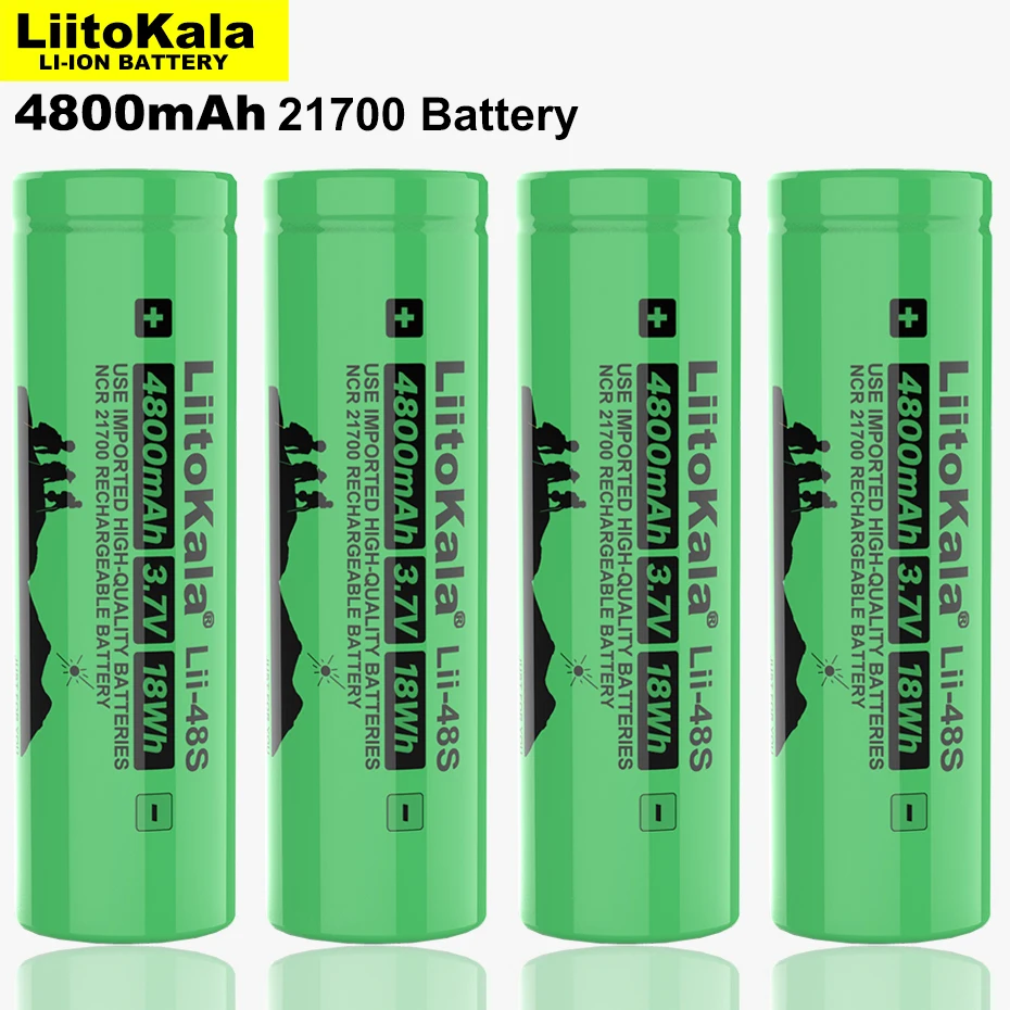 LiitoKala Lii-48S 3 7 в 4800 мАч 21700 литий-ионный перезаряжаемый аккумулятор 9.6A power 2С