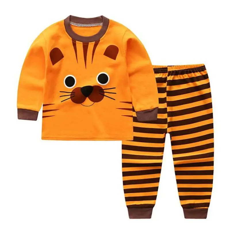 Новая детская пижама для мальчиков теплая одежда с длинным рукавом на осень и