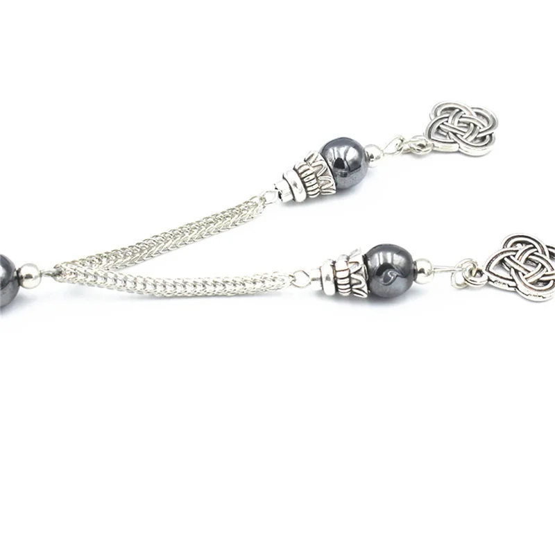 Натуральный гематит Tasbih способствует циркуляции крови 33 бусины мусульманский