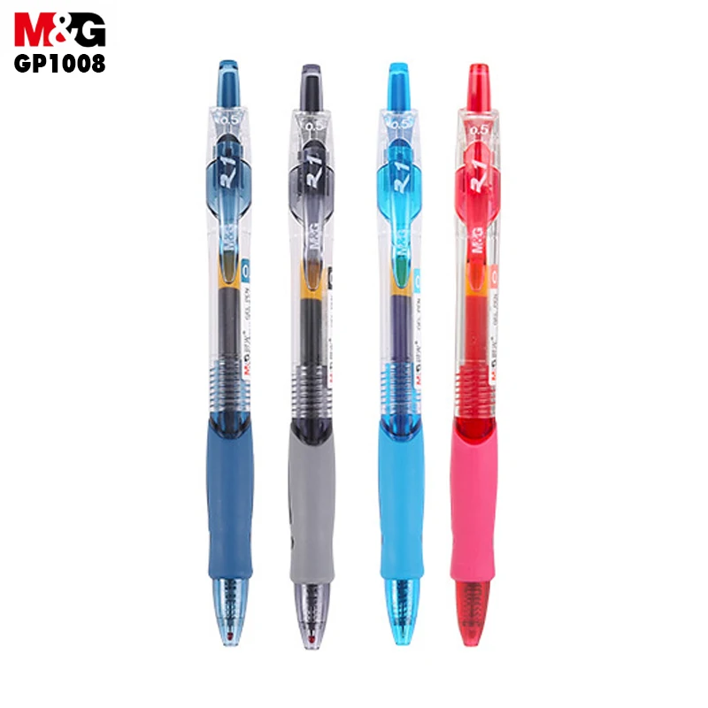 

12 шт., выдвижные гелевые ручки, черные/красные/синие чернила, набор гелевых ручек 0,5 мм, синяя шариковая ручка, офисные и школьные принадлежно...