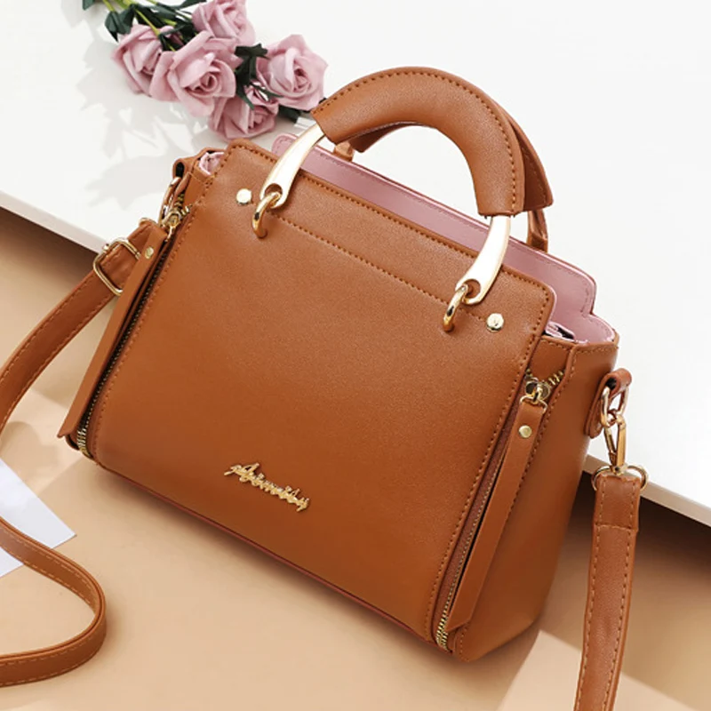 Сумка с жесткой ручкой Женская атмосферная текстура Большая вместительная сумка