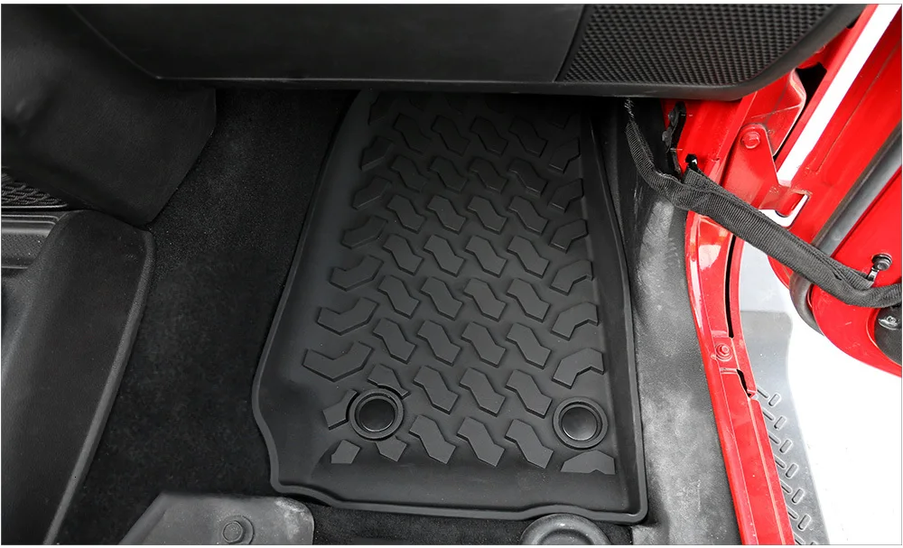 MOPAI коврики для Jeep Wrangler JK 2007, резиновые автомобильные Нескользящие Задние Коврики для ног, коврики для подкладки, коврики для JK Wrangler, аксессуары
