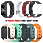 Ремешок для смарт-часов Huawei Honor Band 6, силиконовый, с металлическими разъемами, Ширина 16 мм