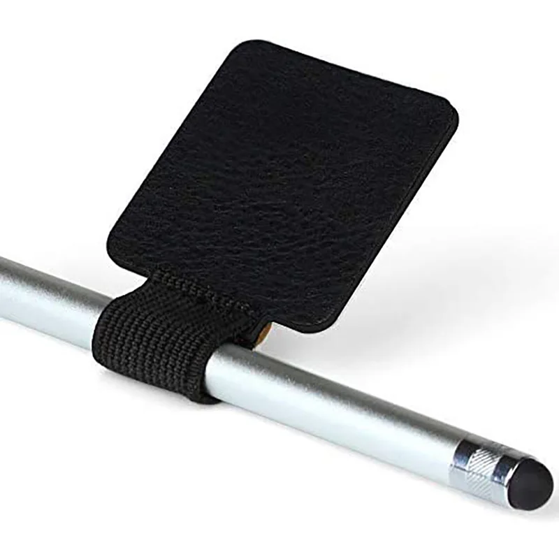 

Self-Adhesive Pen Holder with Elastic Band Loop 20 Pcs Black Leather Pencil Stylus Loop Holder for Book,Notebooks