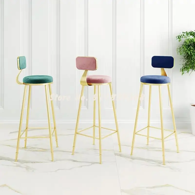 Простой Металлический барный высокий стул для отдыха американский железный