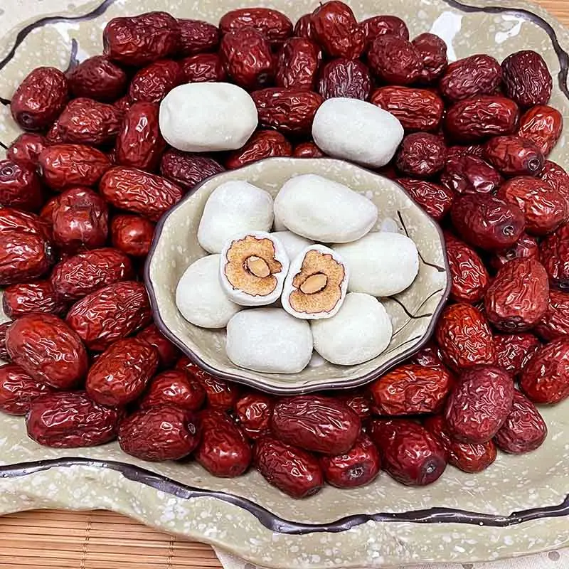 

Four daming mountain milk almond jujube jujube blasting accidentallyalso a red almond heart web celebrity cheese sandwich jujube
