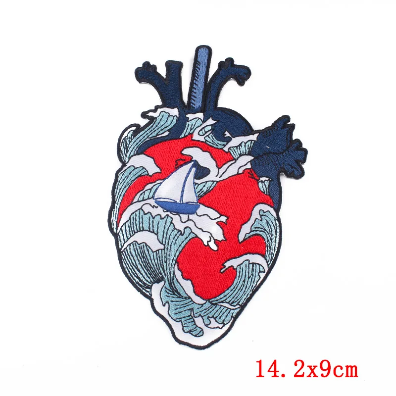 Сделай Сам панк стиль патч Дешевые хиппи вышитые значки нашивки Холодное сердце