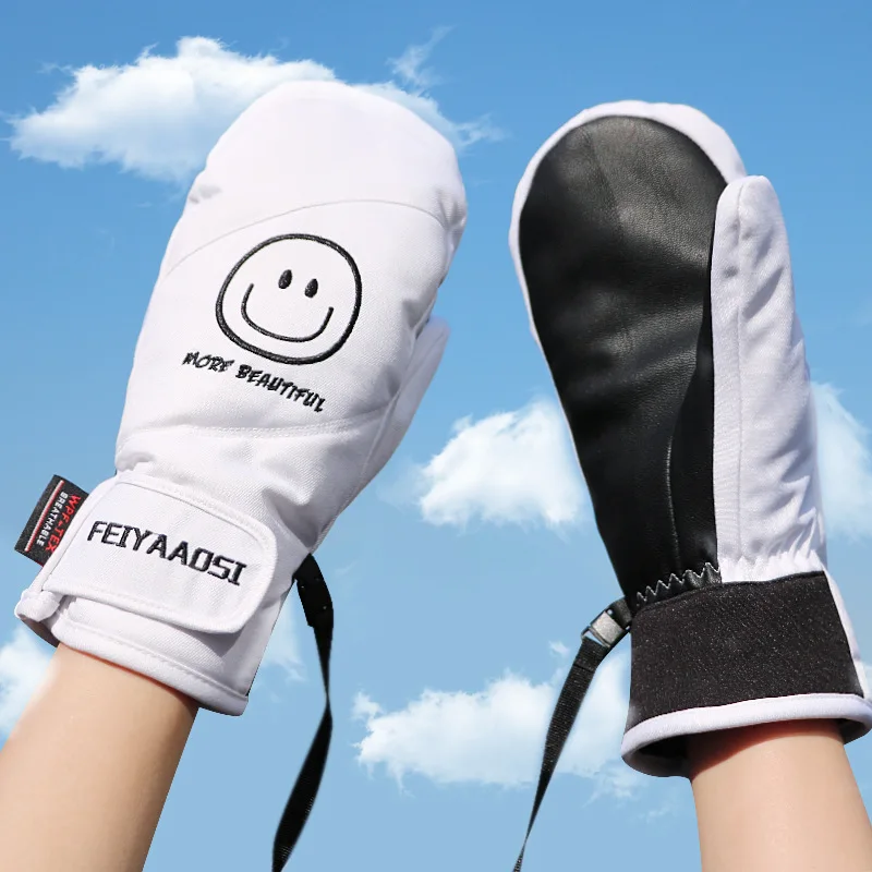 Мужские/женские лыжные перчатки варежки водонепроницаемые для сноуборда с