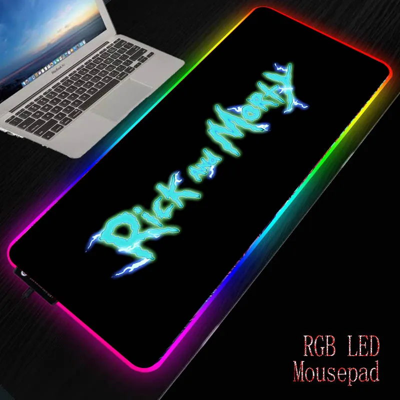 XGZ Рик аниме большой светодиодный светильник RGB игровая Мышь Pad USB Проводная