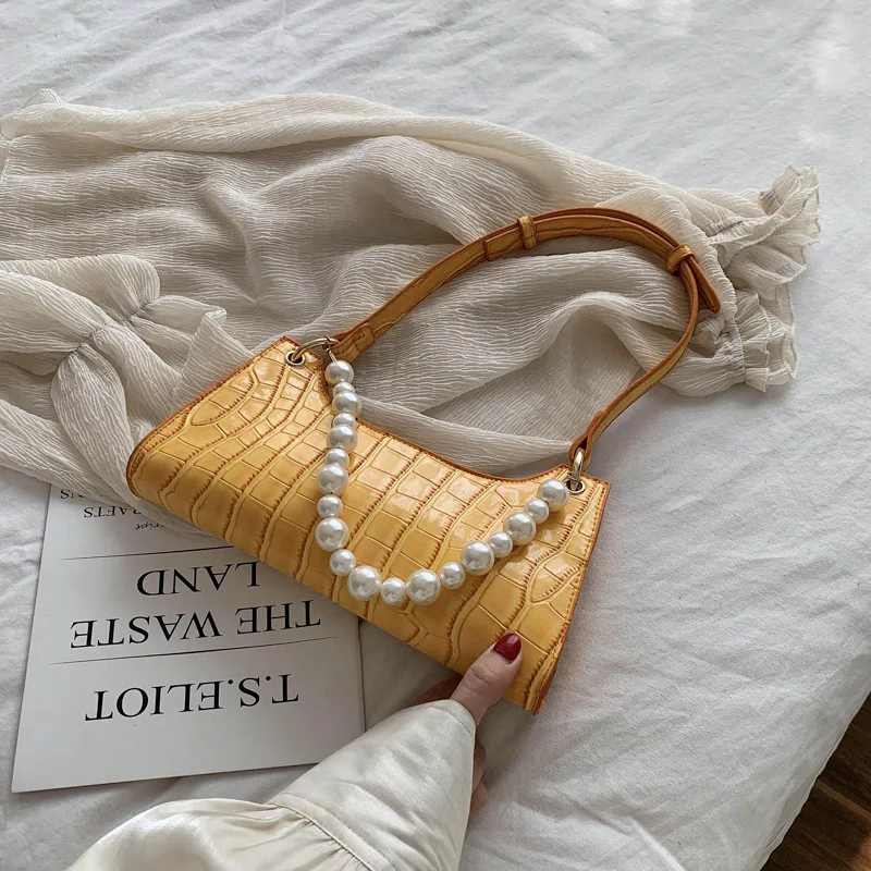 

Сумки с каменным узором для женщин 2020, сумка через плечо из искусственной кожи с жемчугом, Женская Ручная сумка, дизайнерская женская Сумка ...