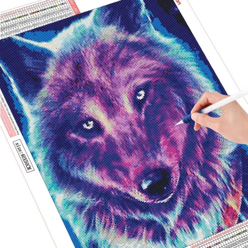 Wolf 5D 100% полная дрель алмазная краска мультяшная Алмазная вышивка мозаика