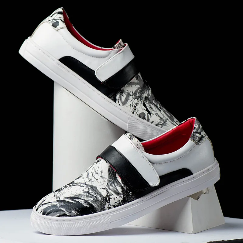 Мужские лоферы без шнуровки Повседневная кожаная обувь Мужская удобная модная