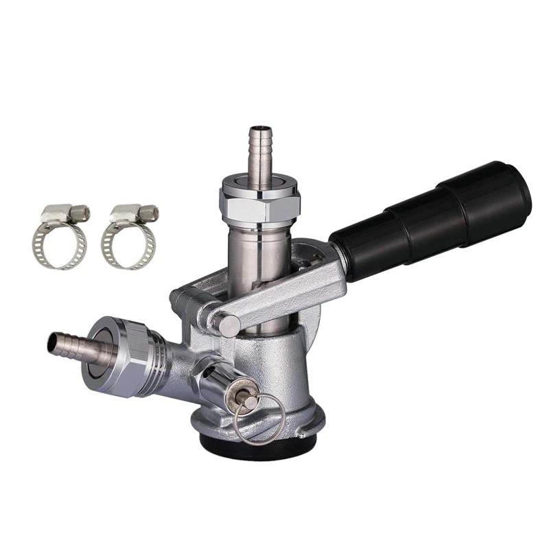 Beer Keg Coupler US Sankey D System Tap with Stainless Steel Probe 3/8 inch Gas Inlet Barb for 5/16 or ID gas tub | Дом и сад