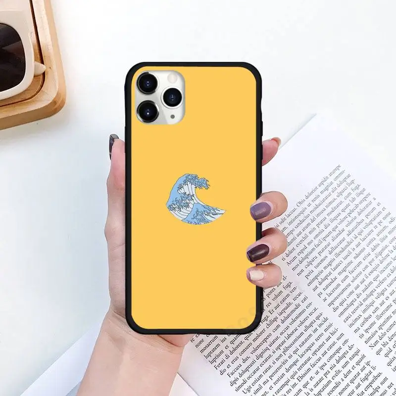 

Yellow art aesthetic pattern Phone Cases for iPhone 11 12 pro XS MAX 8 7 6 6S Plus X 5S SE 2020 XR Luxury brand shell