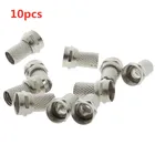 10 шт. 75-5 F разъем винтового типа для RG6 спутниковой ТВ антенны коаксиальный кабель поворотный